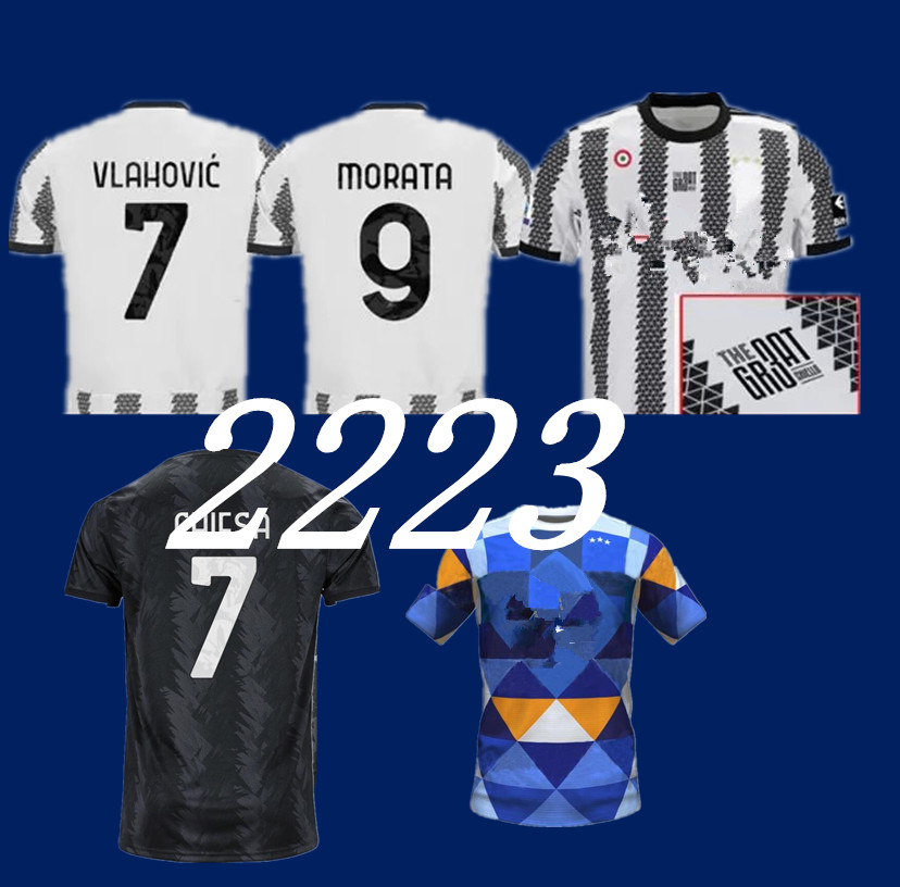 

2022 23 juvehome soccer jersey VLAHOVIC KEAN DYBALA MORATA CHIESA McKENNIE LOCATELLI top jerseys men, Black