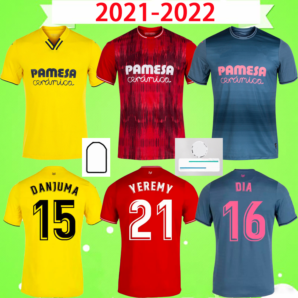 

2021 2022 Villarreal Soccer Jerseys Campeonato Home away third DANJUMA GERARD YEREMY DIA CHUKWUEZE 21 22 Football Shirts PAREJO PAU cup Camiseta de futbol S-2XL