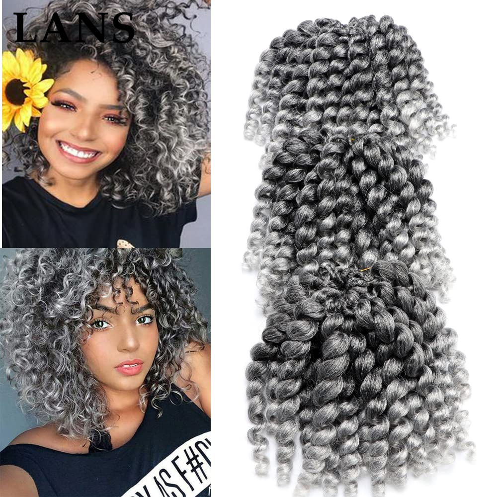 

Lans Jamaican Bounce Crochet Hair Deal 8 Inch Jumpy Wand Curl Hair Curly For Black Women 80g/pcs LS08, T350