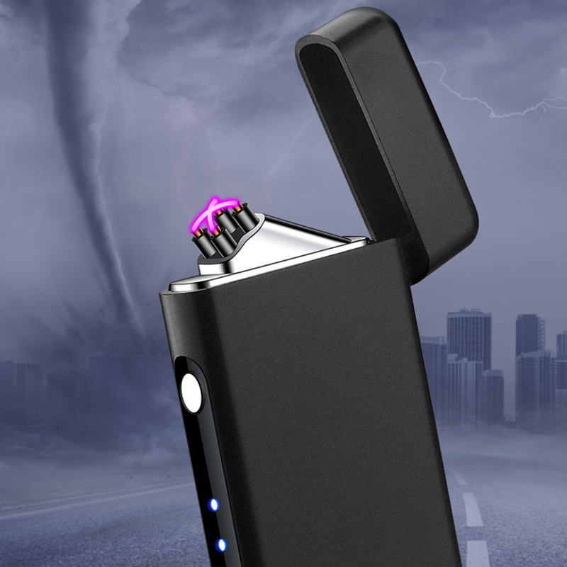 

Double Arc Electric Lighter Rechargeable Flameless Windproof Outdoor Lighters New USB Type-C Charging Plasma Cigarette Lighter