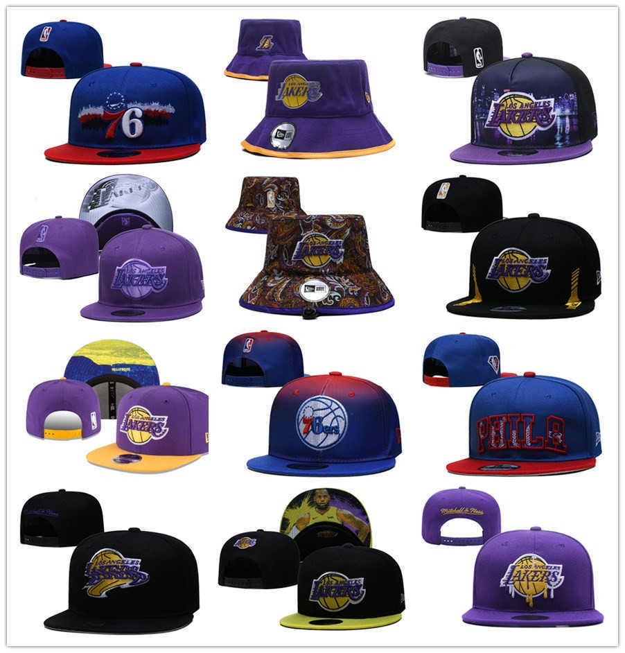 

Snapbacks Philadelphia''76ers''hats Los Angeles''Lakers''Basketball Sports Caps Adjustable Fit Hat, Color