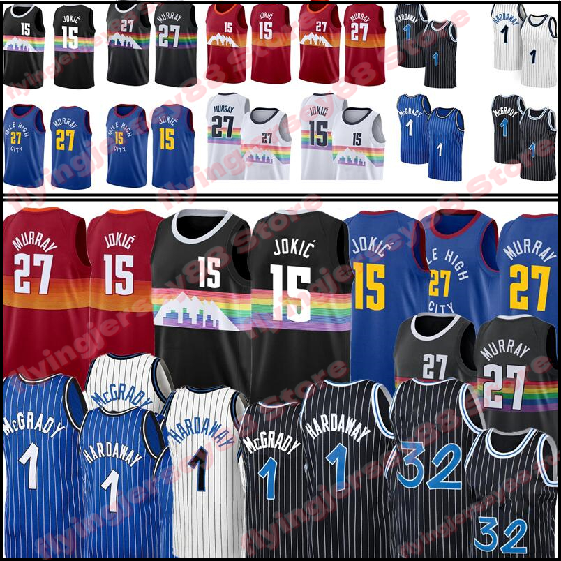 

Nikola 15 Jokic Jamal 27 Murray Basketball Jersey Penny Retro Hardaway Tracy Black McGrady White 32 Jonathan Blue Isaac Mens Jerseys, Yellow