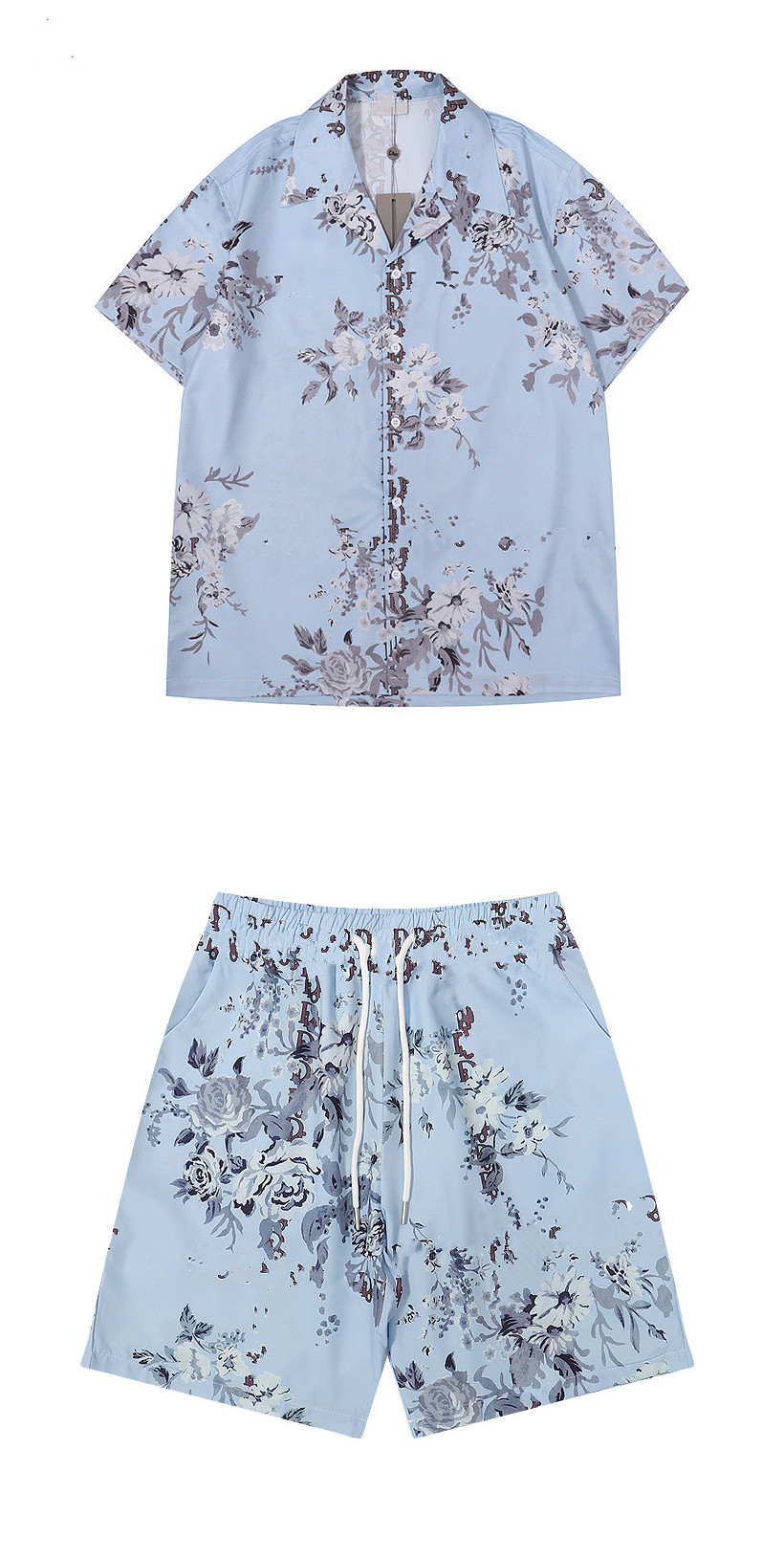 

crime summer fashion Mens Tracksuits Hawaii beach pants set designer shirts printing leisure shirt man slim fit the board of directors short sleeve short beachs