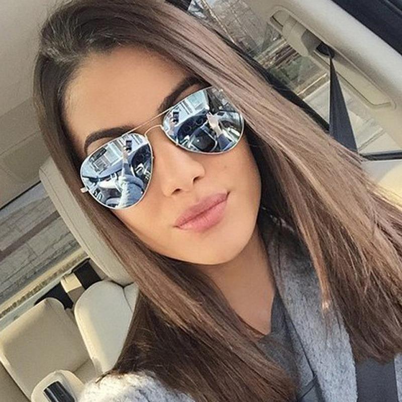 

Sunglasses Fashion Brand Designer Aviation Women Female Mirror Shades Sun Glasses Men Oculos Feminino De Sol UV400Sunglasses