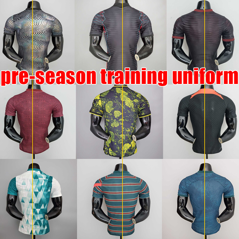 

player version 21 22 23 soccer jersey 2021 2022 2023 men pre-season training uniform suit set football shirts kit, Training suit