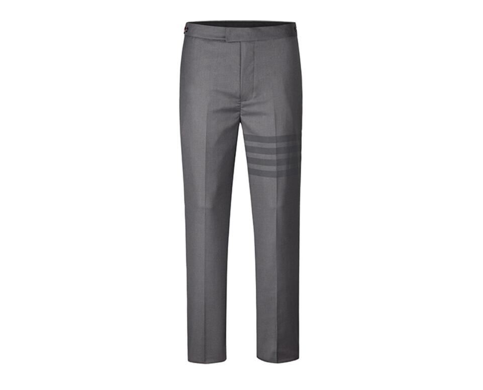 pantalon masculin pantalon classique à quatre barres neuves Nouvelles affaires en fer sans fer mince pantalon crayon décontracté noir #