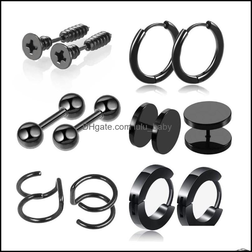 

Body Arts Tattoos Art Health Beauty Set Of 12Pcs Earrings Kit Surgical Steel Earring Hoops Cuffs Clips Pierced Screw Stud For Dh7Ja