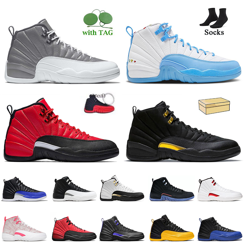

Designer Sneakers 2022 Fashion Jumpman 12 12s Basketball Shoes Stealth Reverse Flu Game Blue Black Taxi Royalty Gym Red Arctic Punch High OG Trainers Sports Size 36-47, D47 international flight 40-47