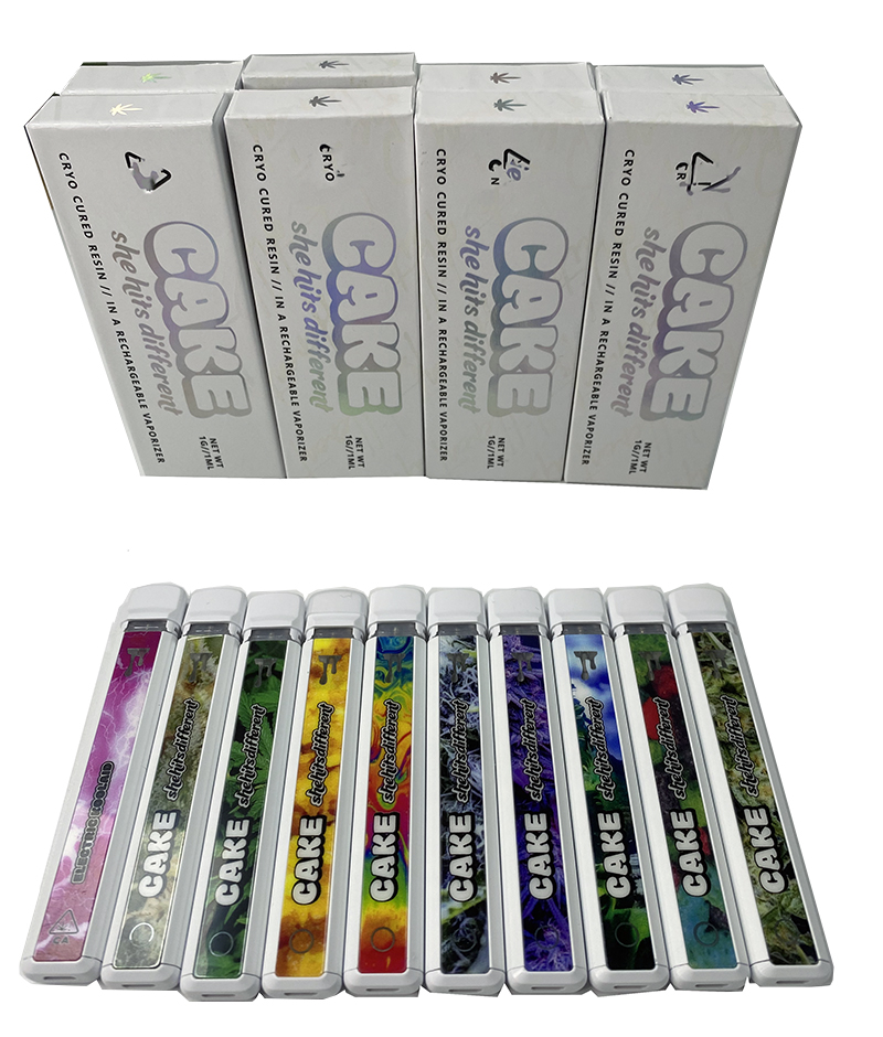 Cigarette électronique jetable à gâteau 280mAh Kit de démarrage de batterie rechargeable 1 ml Vape Vape Nouveau emballage cadeau cadeau