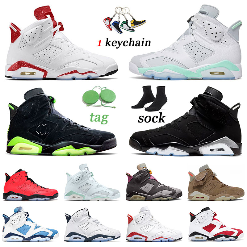

Jumpman 6 Trainers Basketball Shoes Women Men 6s Mint Foam Metallic Silver British Khaki Red Oreo Designer UNC Carmine Sports Infrared Midnight Navy Casual Sneakers, 36-47 red oreo