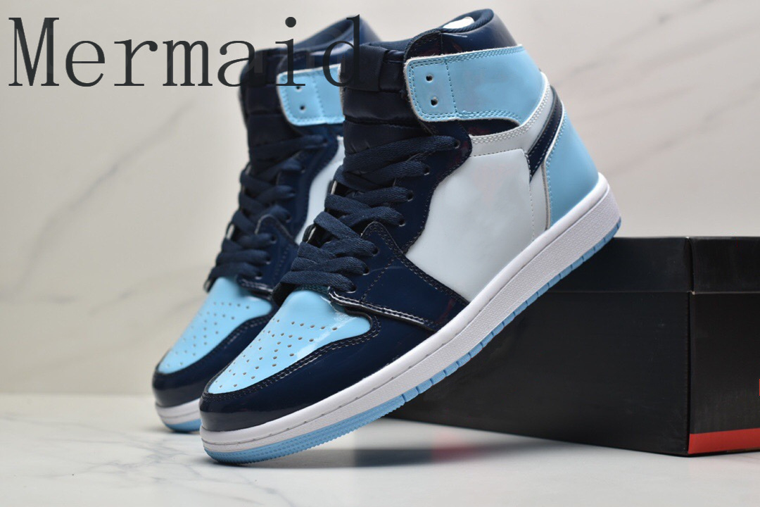 Avec Box Jumpman 1 OG 1s Chaussures de basket-ball pour hommes Bordeaux Héritage élevé Patent Hyper Royal Universit