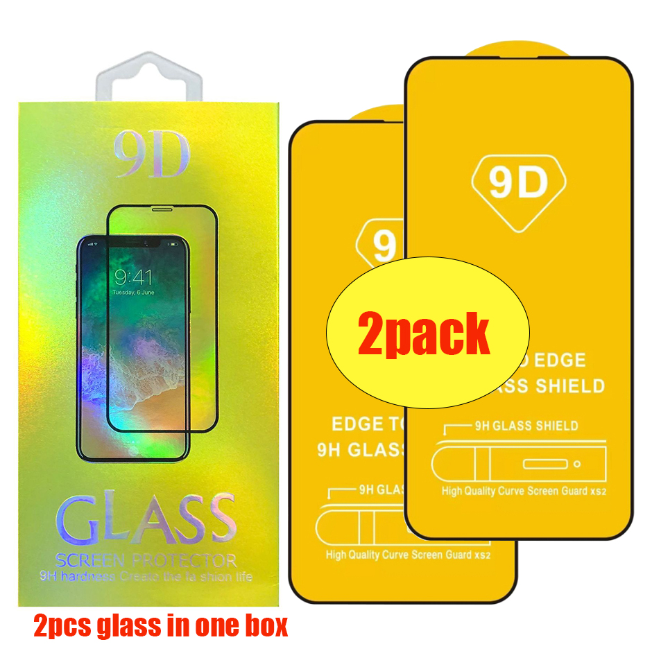 

2 pack 9D full cover tempered Glass phone screen protector for iphone 14 13 12 11 pro max xr xs IPHONE 6 7 8 plus Samsung S21 A22 A32 A42 A52 A72 A92 4G 5G