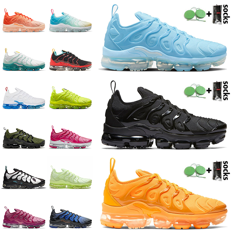 

Outdoor Jogging Sport Running Shoes With Socks TN Plus Classic Triple Black Women Mens Trainers White University Blue Gold Orange gradients Griffey Runner Sneakers, # since 1972 36-40