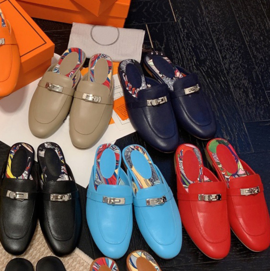 

2022 Kelly Metal Chain Shoes Women Calfskin Luxurys Slippers Genuine Leather Princetown Designers Lady Loafers H Outdoor Lows Heel Slip-on Sucffs Casual Shoes, Price difference