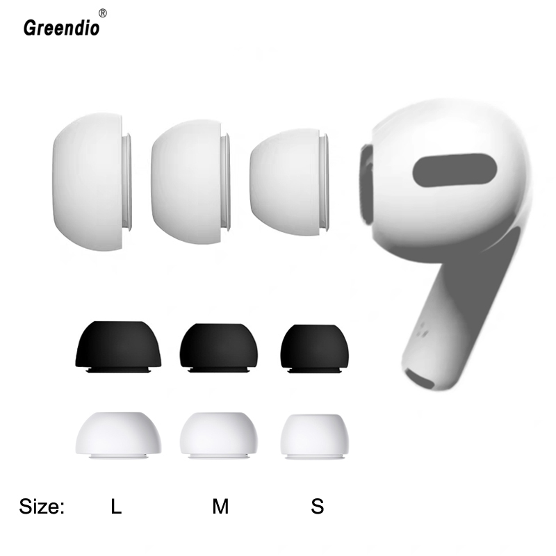 

Newest Soft Silicone Earbuds Earphone Tips Earplug Cover for Apple Airpods Pro 3 Pcs L M S Size Headphone Eartips 3