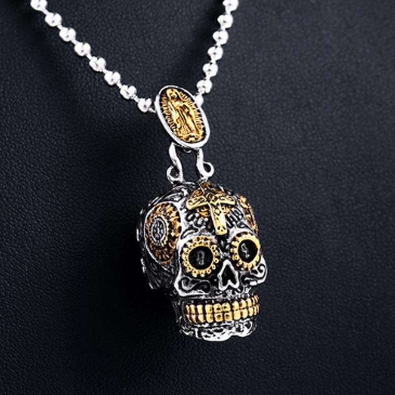 

Pendant Necklaces Classic Gothic Style High Quality Metal Skull Pendants Chain Glamour Men Rock Party Punk JewelryPendant