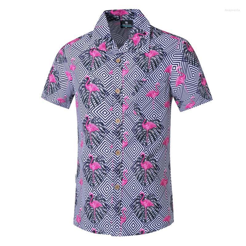 

Men's Dress Shirts Summer Men Hawaiian Shirt Short Sleeve Beach Printed Blouse Camisa 2022 Vacation Casual High Quality Dway22, Asian sizes