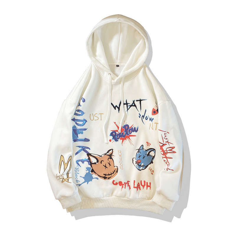 

Teenager Autumn Trend Japanese Harajuku Streetwear Men hiphop Hooded Loose Plus size Punk Xlothes Graphic Swag Couple Hoodie 220816, Blue