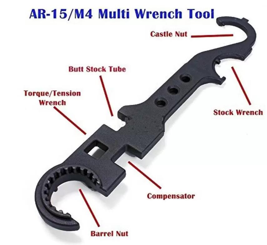 

AR15/M4 M16 Armorers Wrench Combo Armorer Spanner Tool Handguard Stock Barrel Remove Carbon Steel Hunting accessories.cx, White color