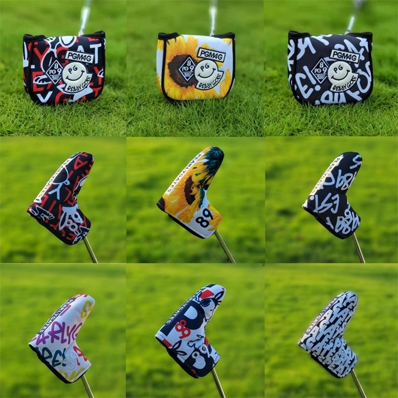 

Pearly Gates Golf Club Putter and Mallet Putter Headcover Pg Smile Magnet for Golf Club Putter Head Protect Cover 220808