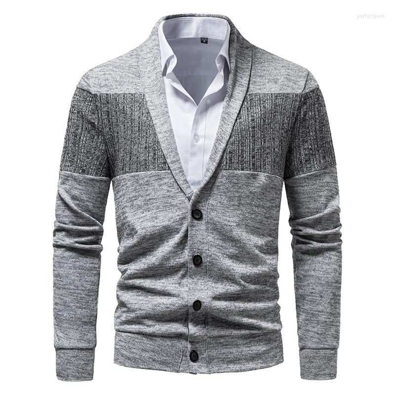

Men' Sweaters Spring Autumn Men Cardigan Knitted Sweater Jackets Coats Mens Single Breasted Long Sleeve V Neck Casual Slim Perf22, Black