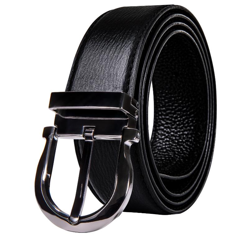 

Belts Cow Genuine Leather Vintage Pin Buckle Men Belt Luxury Male Strap For Fashion Classice High Quality Black Waist BeltBelts, As pic
