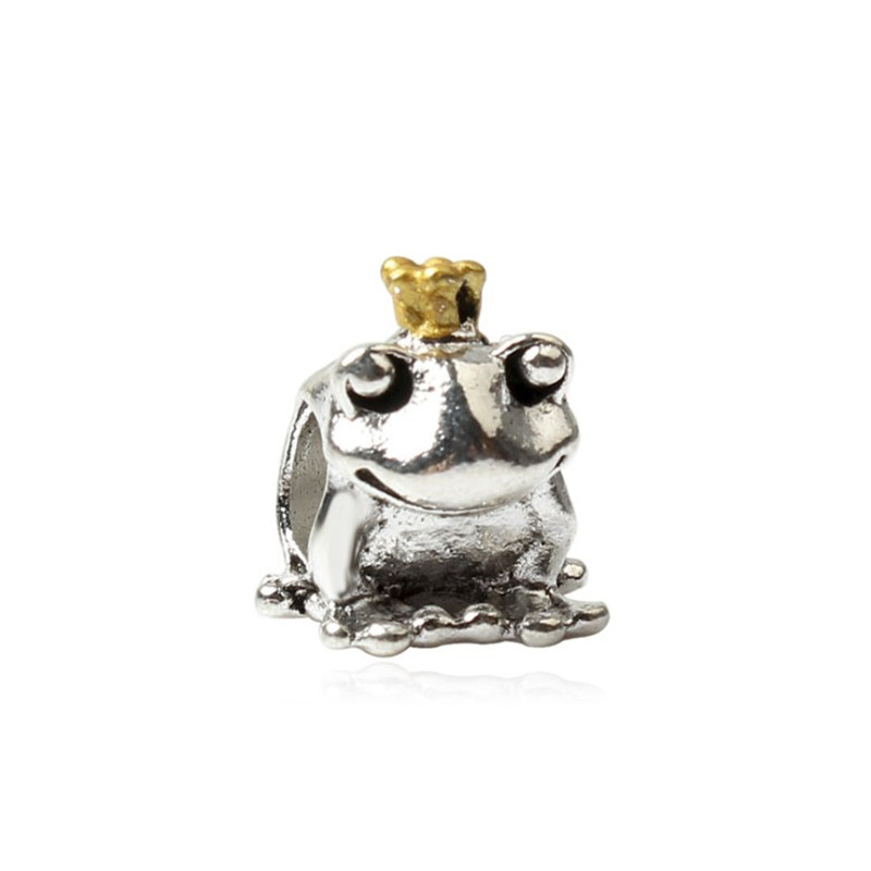 Gold Crown Animal Alloy Charm Bead Big Hole Fashion Women Jewelry European Style For DIY Bracelet Necklace PANZA007-110-image-426420804