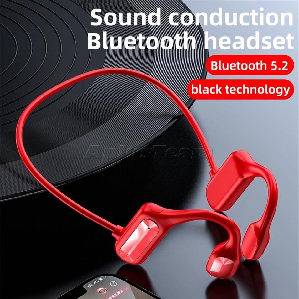 

BL09 Earphone Bluetooth 5.0 Wireless Headphones Bone Conduction Stereo Earbuds Hanging Ear Sports Headsets For IPhone For Samsung 2235, Red