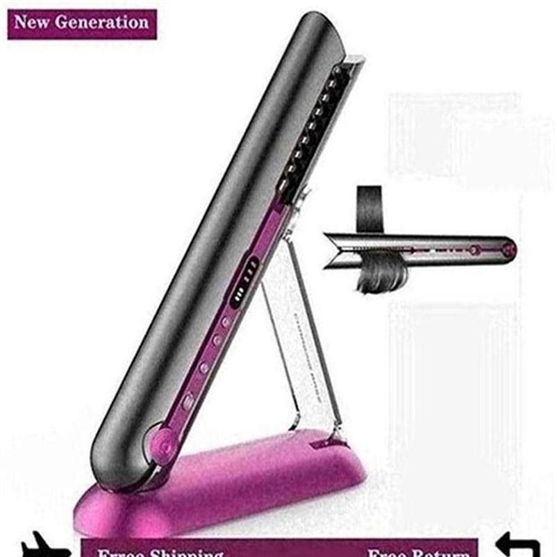 

Professional Ceramic Flat Iron 2 in 1 Cordless Hair Straightener and Curler Rechargeable Wireless Straightene317n