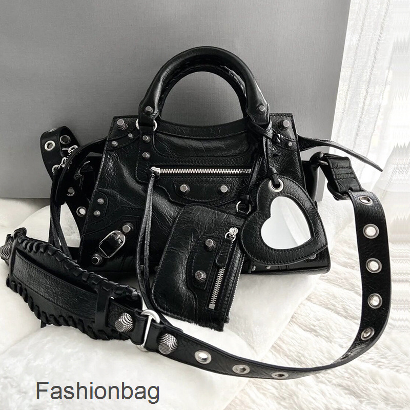 

Balenciga Bag Neo Cagole Bags Woman Handbags 22 Motorcycle Three One Women Handbag Leather Diagonal Rivet, Blue