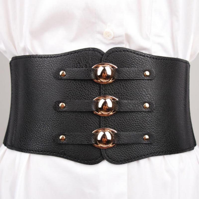 

Belts Waistband Waist Belt Wide Simple Casual Individual Nice Appearance Contrast Color Stretchy Washable Clasp Strap CorsetsBelts, White