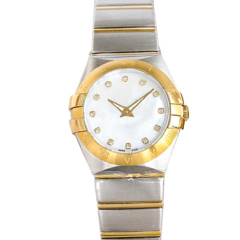 

High Quality Women's Quartz Watch Fashion 27mm Stainless Steel Dial Strap Water Resistant Personality Girls Diamond Designer Watch movement watches, 1#