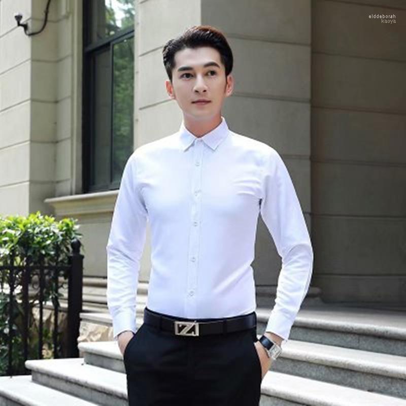 

Men's Shirt Long Sleeve Casual Slim Fit Solid Color Business Dress Spring Autumn Shirts Eldd22, Navy