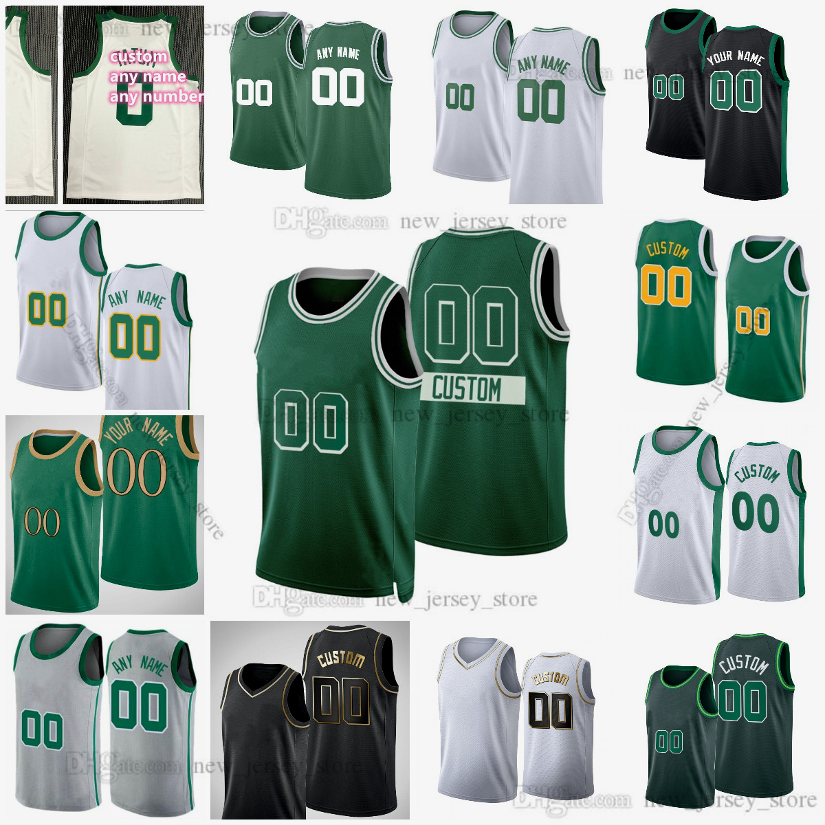 

Custom Printed Screen Basketball 44 Robert Williams III Jerseys 0 Jayson 7 Jaylen Tatum Brown 9 Derrick 36 Marcus White Smart Al 42 Horford 26 Aaron Nesmith Malik Fitts, Printed (with team logo)