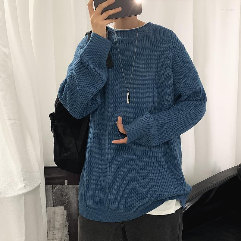 

Men's Sweaters Men's Top 2022 Sweater Autumn And Winter Casual Handsome Round Neck Loose Lazy Couple KnitwearMen's Mari22, Dark grey