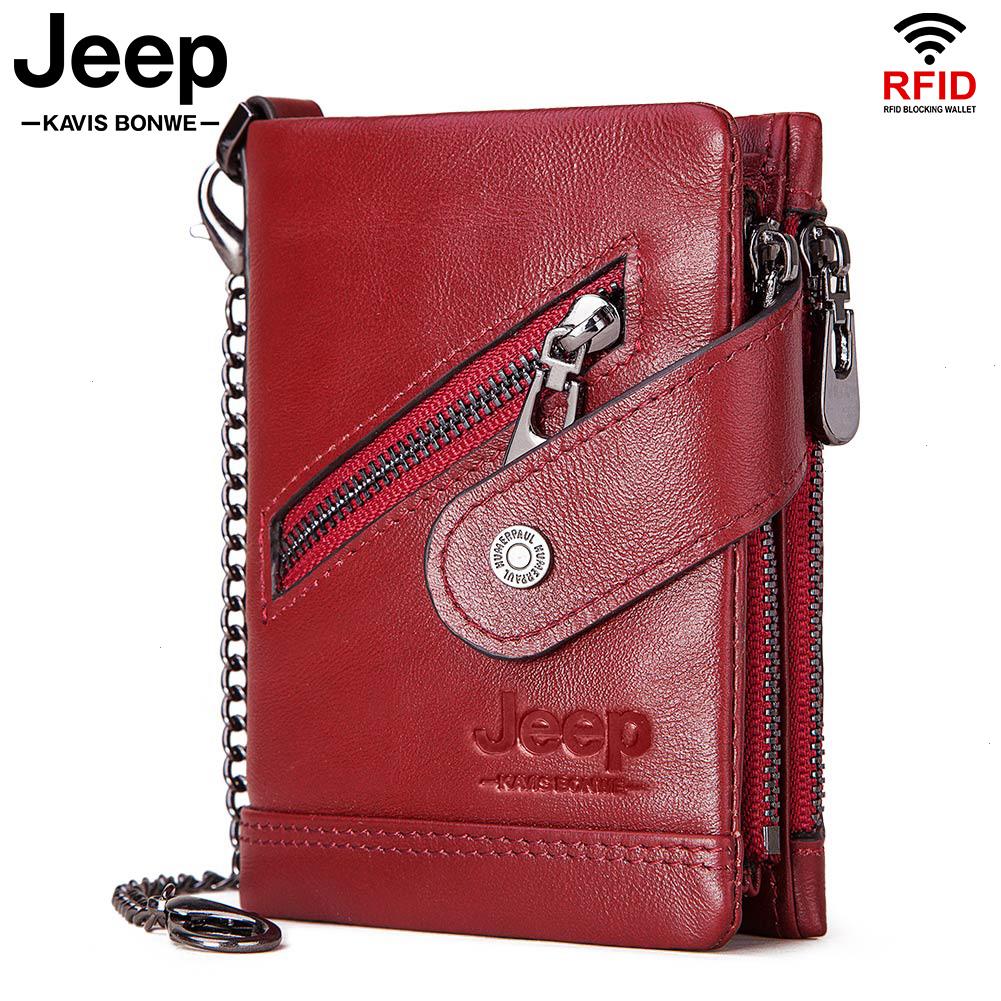 

Style Womens Wallet Rfid Genuine Cow Leather Female Wallets Ladies Mini Coin Purse Fashion Portomonee Pocket Vallets, Red chain box