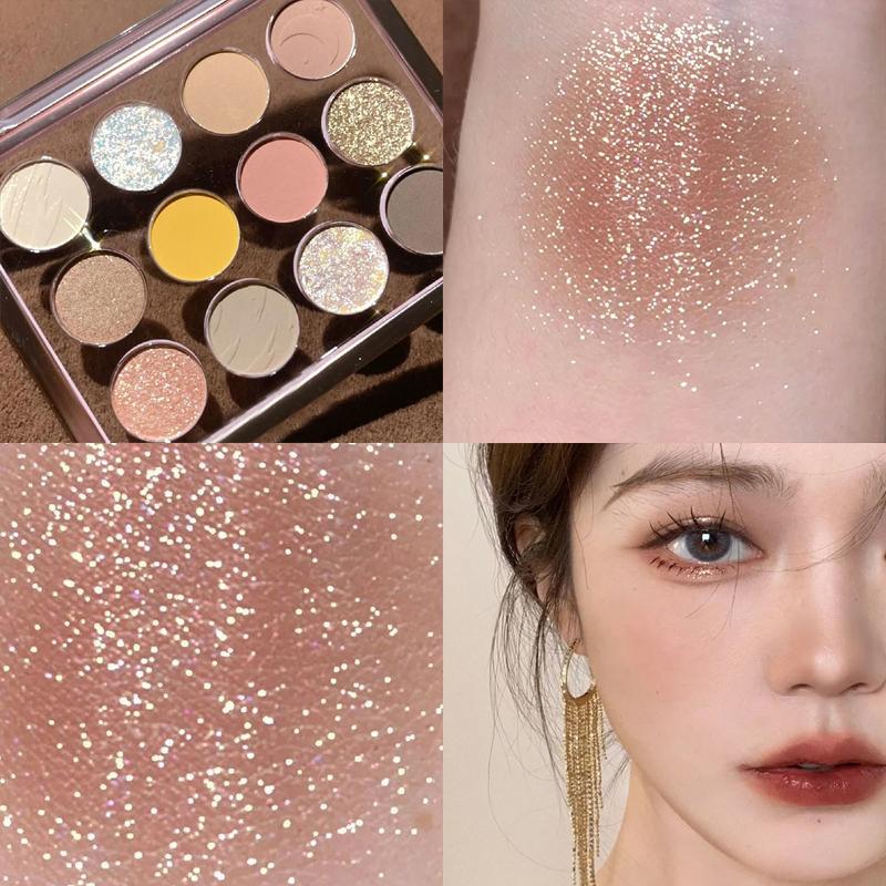 

Eye Shadow Matte Shimmer Make Up Eyeshadow Palette 12color Earth Powder Pearly Sequin Pigment LongLasting Makeup Pallet CosmeticEye, 01