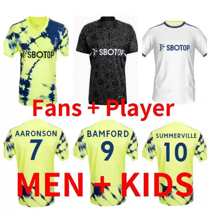 

22 23 Leeds Unitedes soccer jersey home away 2022 2023 T ROBERTS HERNANDEZ HARRISON JAMES BAMFORD RAPHINHA PHILLIPS football shirt Men kits Fans Player version