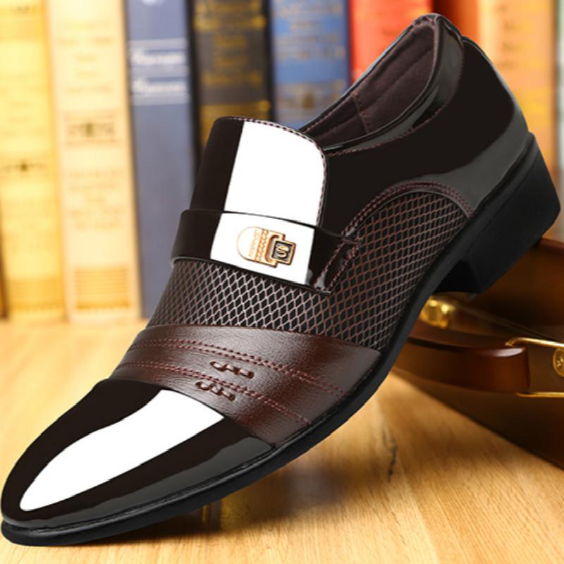 

Dress Shoes Italian Loafers Men Wedding Oxford For Formal Mens Zapatos De Hombre Vestir, Black