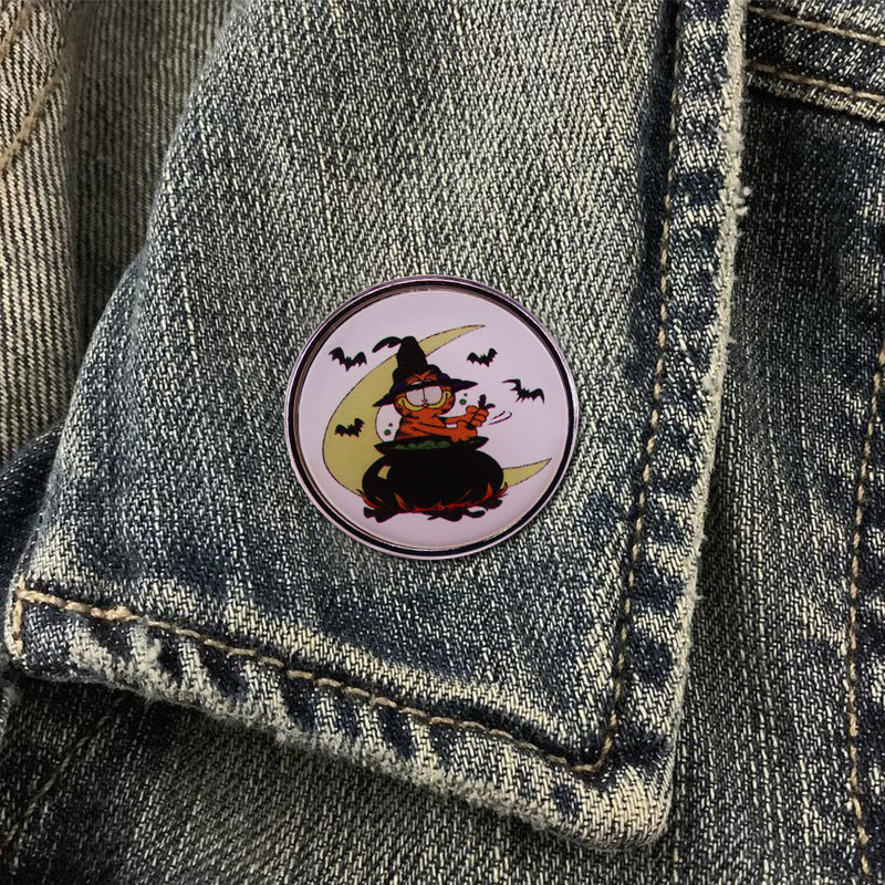 

Halloween magic potion Cat Brooch, As picture