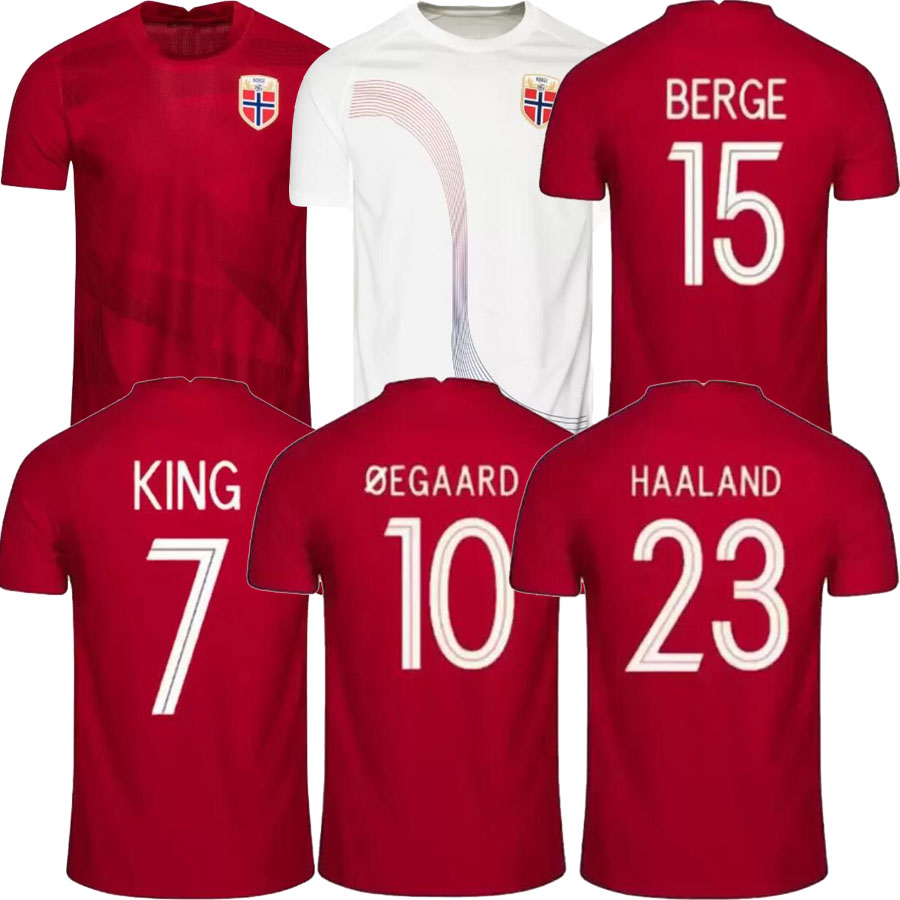 

2023 Norwaies Haaland Soccer Jerseys 2022 noruega ODEGAARD Berge King SoRLOTH camisetas de futbol Noreg world cup national team Football shirt, 22 23