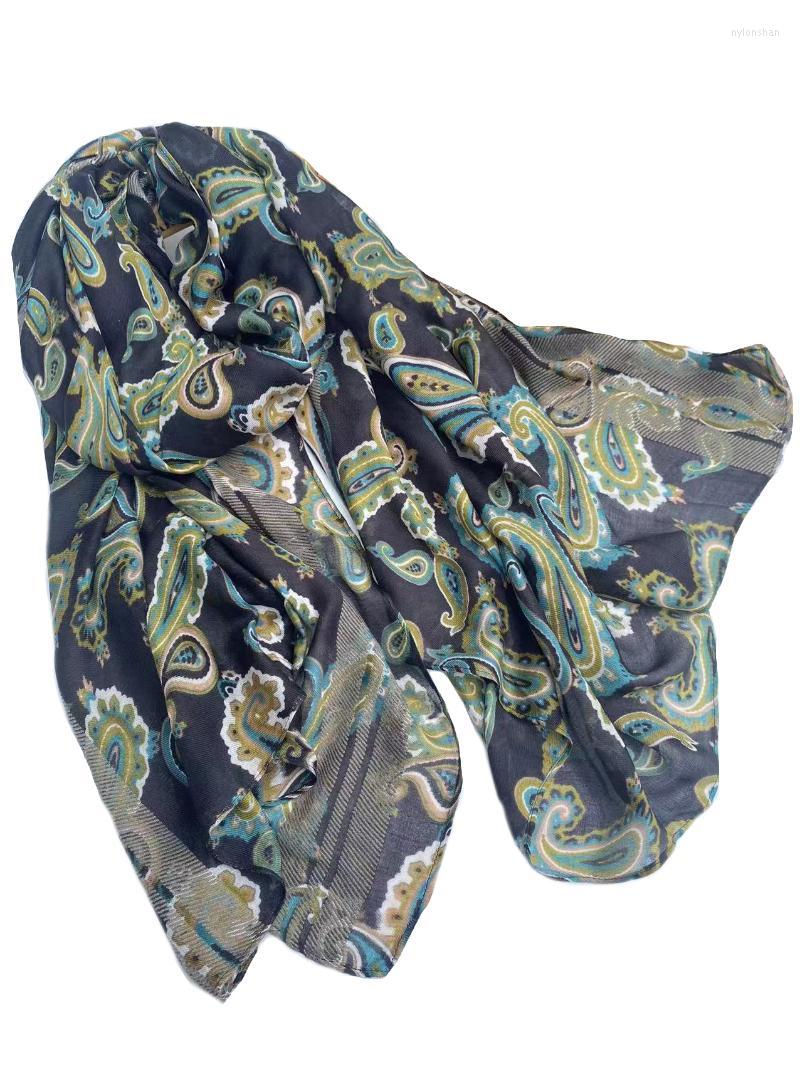 

Scarves Cotton Paisley Print Scarf Shawls Long Women Floral Pattern Soft Hijab Wrap