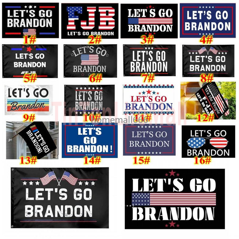 

DHL 3x5 ft Lets Go Brandon Flag For 2024 Trump President Election Flags 90*150CM Garden Banners AA