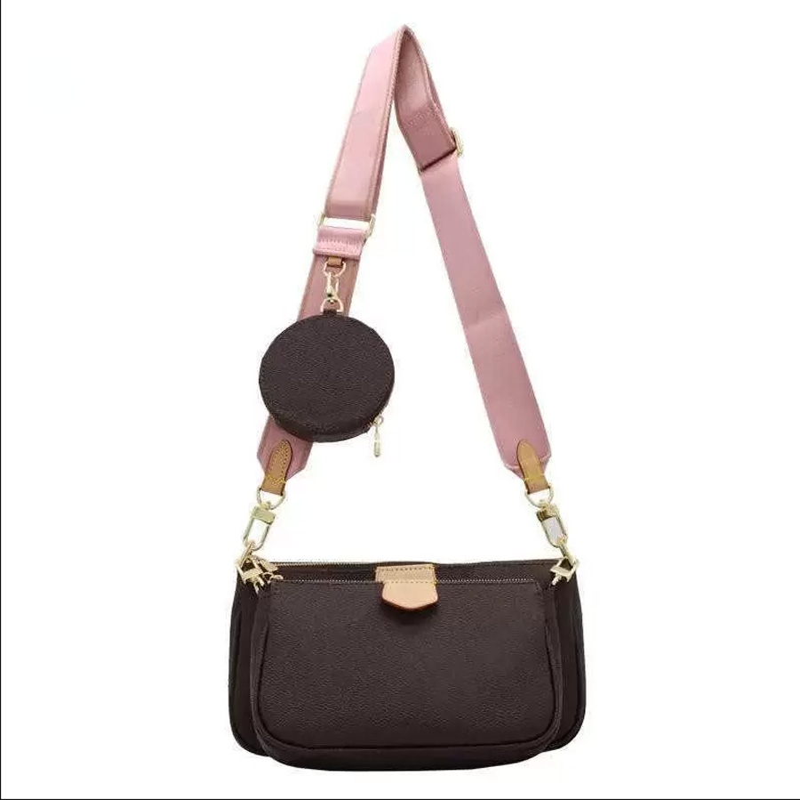 

2022 Designer 3pcs/set shoulder straps Shoulder Bags Luxury Lady Messengerbag Genuine Leather Handbag Wallet Ladys Shopping Bag 08, Make up the difference