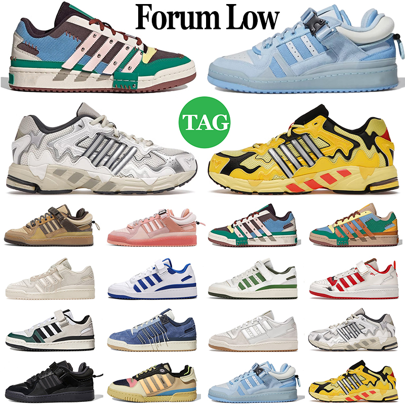 

Bad Bunny Forum 84 Low Casual Shoes men women Buckle Cream Yellow Blue Tint Easter Egg mens trainers Fashion Outdoor Sports Sneakers size 36-45, Grey green