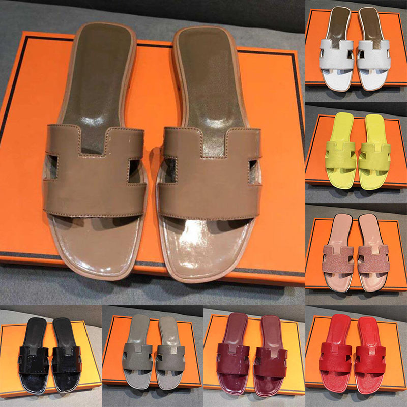 

Designer h Matt Leather Sandals Womens Chypre Sandels Oran Slippers Summer Black White Brown Outdoor Slides Women Lady Office Casual Flat Loafers Slipper Sandlas, Extra packege and box