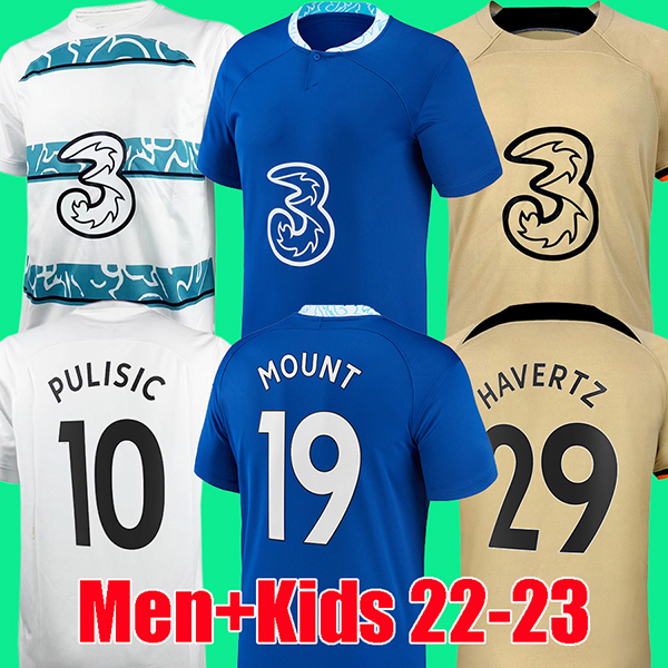 

22 23 soccer jersey STERLING KOULIBALY HAVERTZ ZIYECH football shirt 2022 2023 MOUNT PULISIC JORGINHO camiseta de futbol KANTE CHILWELL maillot foot, Third
