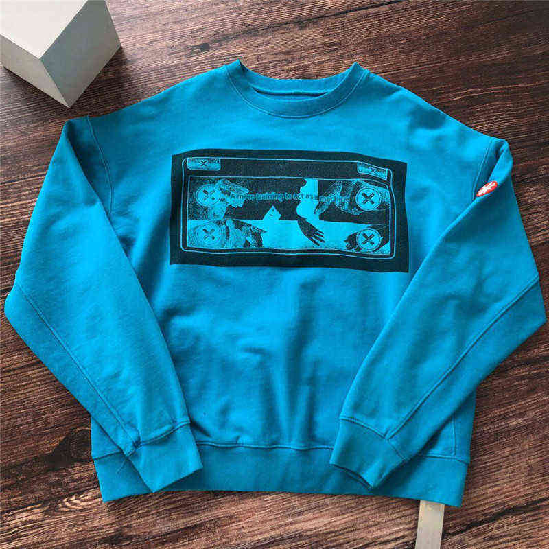 

Thick C.E CAVEMPT Sweatshirts Crewneck Men Woman High Quality CAVEMPT Fashion Blue Pullove Cav Empt Hoodie T220726