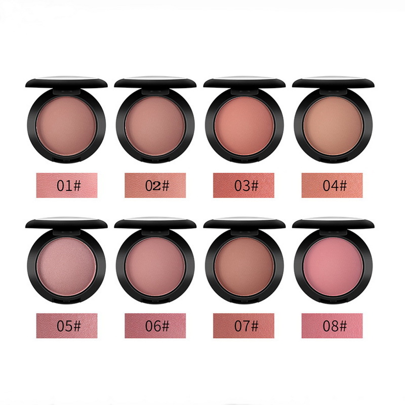 Face Blush Makeup Brighten Skin Tone Rouge Repair Ruddy Round Matte Long-lasting Natural Easy to Wear 12 Colors Professional Make Up Blushes