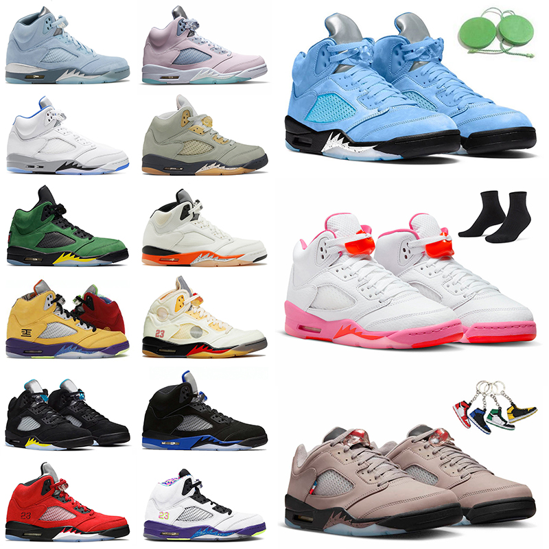 2022 Jumpman 5 Basketball Shoes US 13 Pinksicle 5s Sneakers Low PSGs UNC Aqua Concord Racer Blue Sports Doernbecher Michael Trainers Men Women Gr
